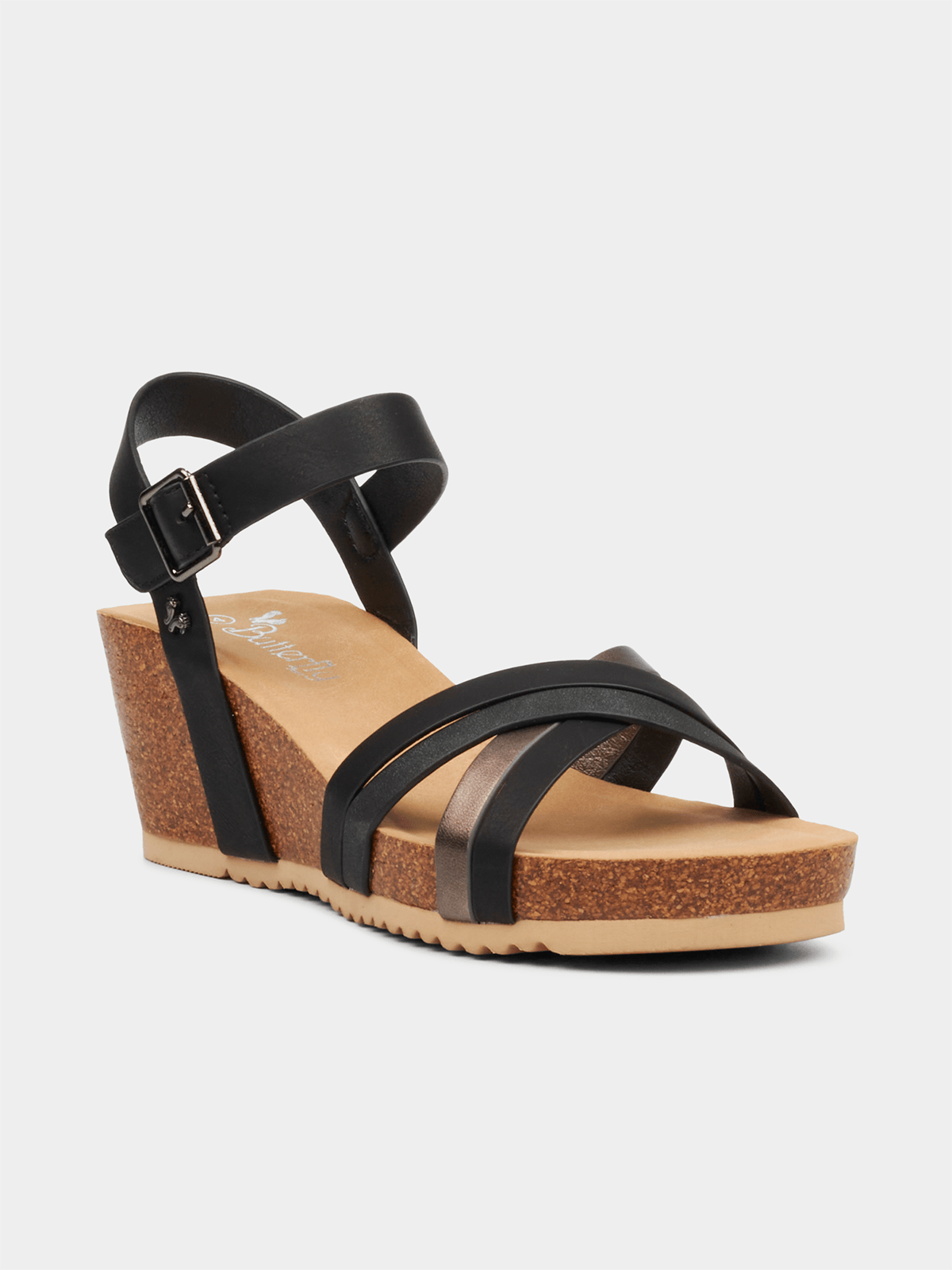 Butterfly Feet - Franky Black Wedge