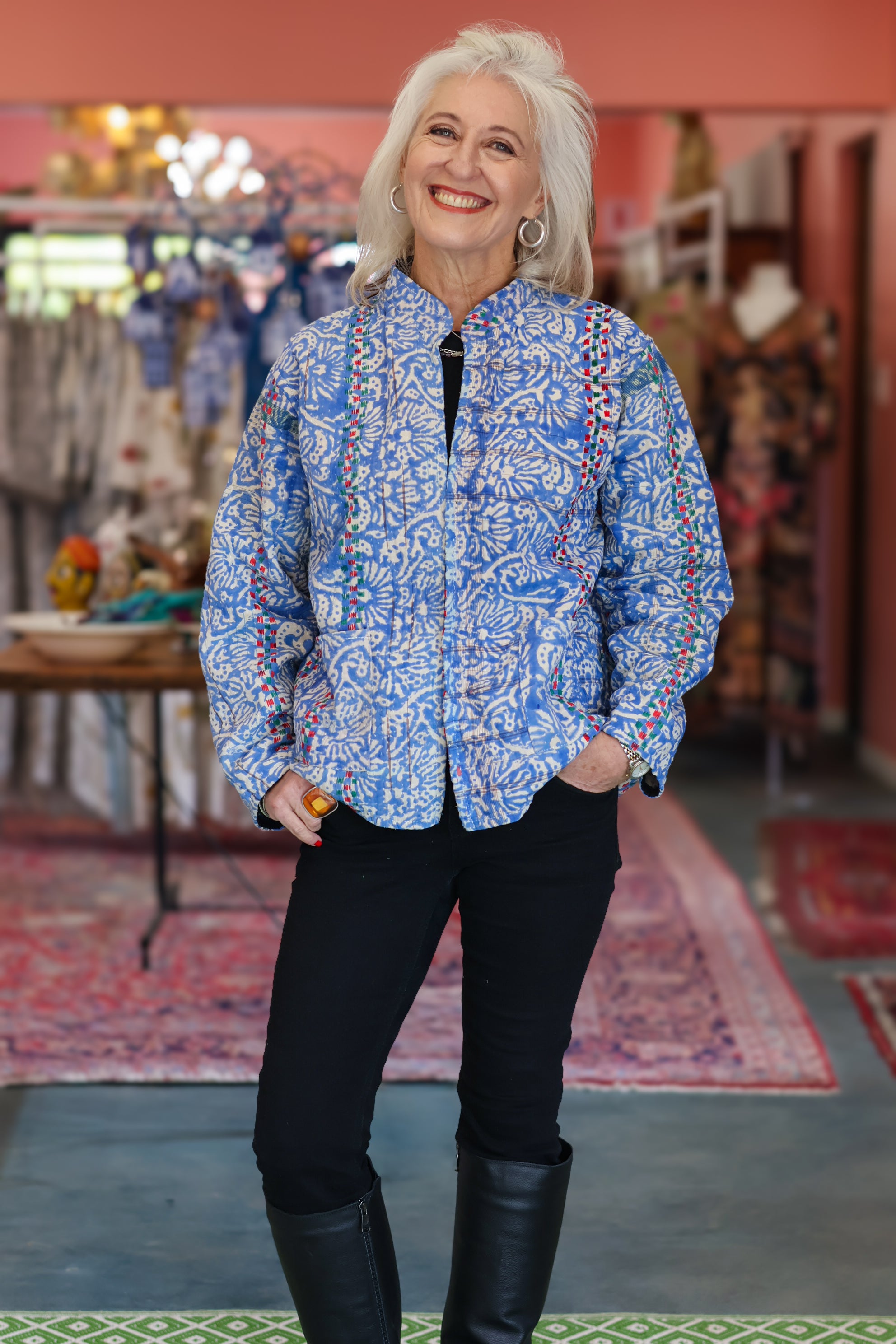 Vintage Delft Kantha Jacket | B