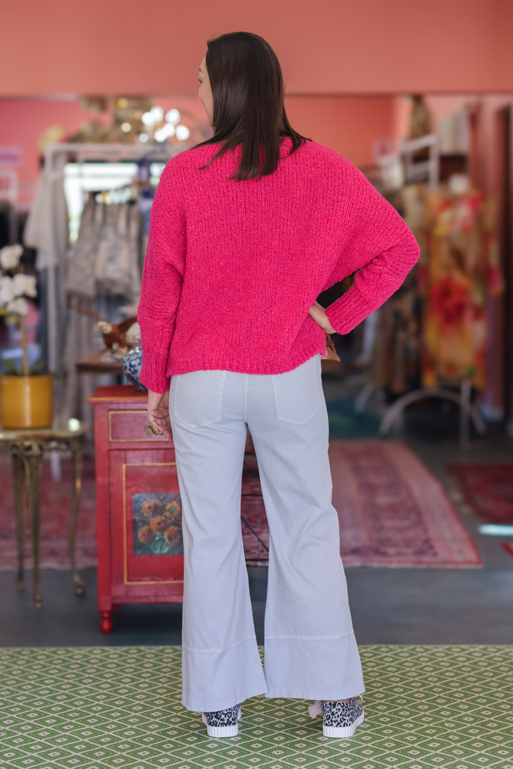 Iconic Classic Grey Wide-leg Pants