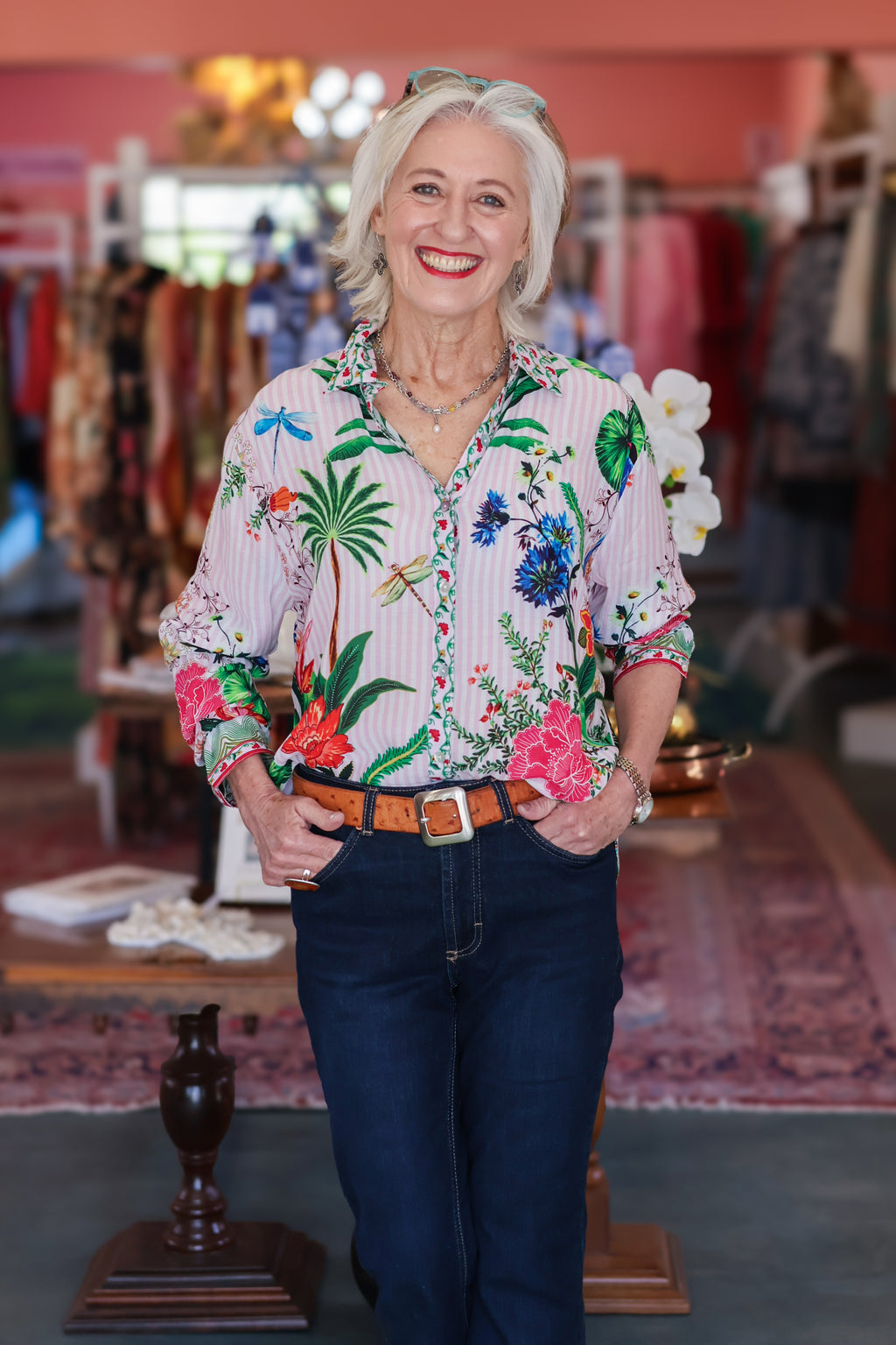 Frock 'n Roll - Pink & White Floral Shirt