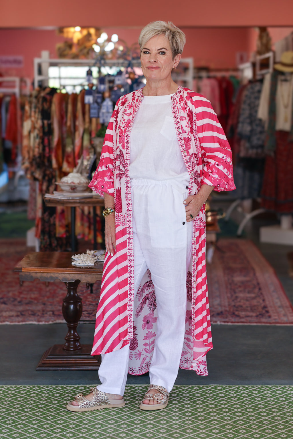 Frock 'n Roll - Pink & White Stripe Dress