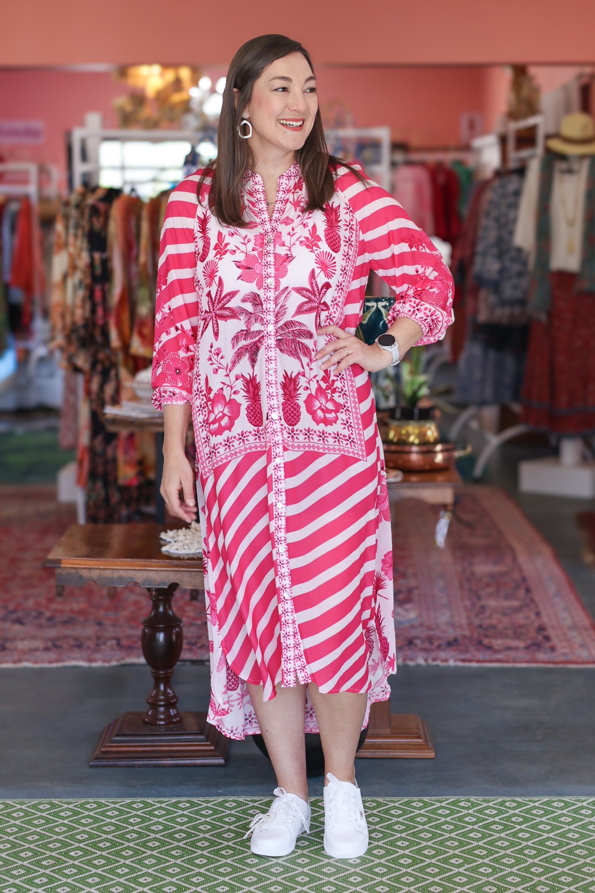 Frock 'n Roll - Pink & White Stripe Dress