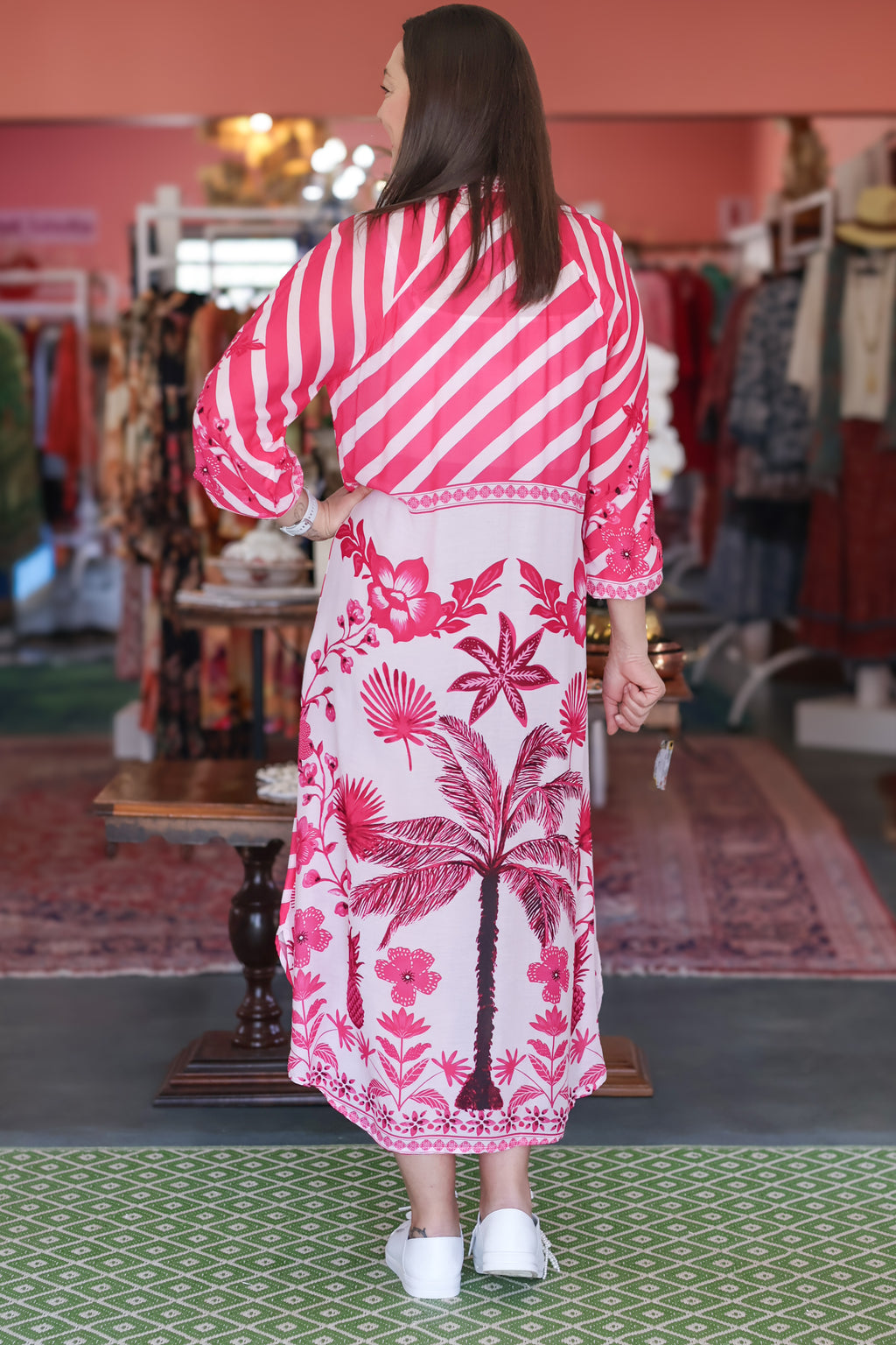 Frock 'n Roll - Pink & White Stripe Dress