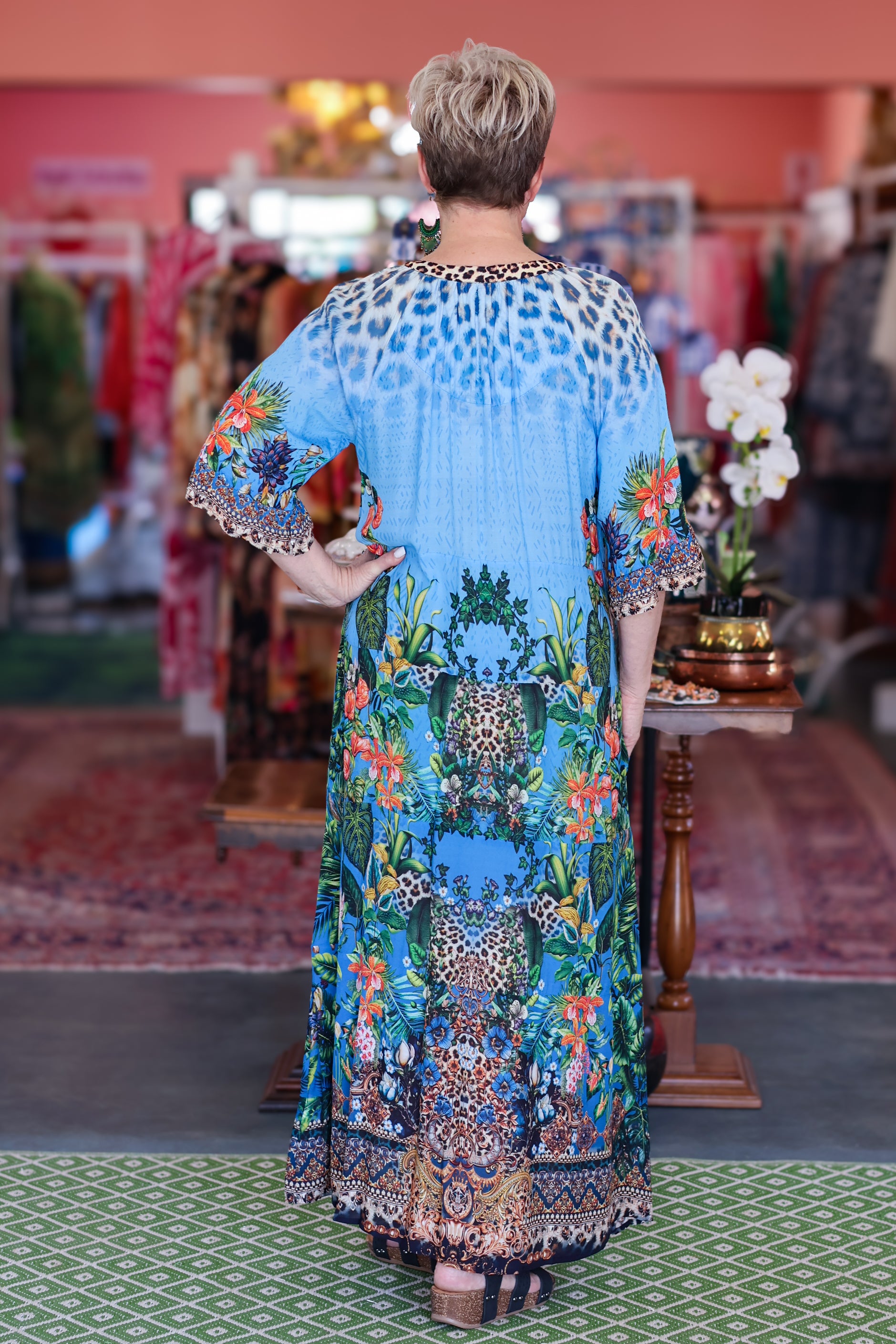 Frock 'n Roll - Blue Floral & Leopard Print