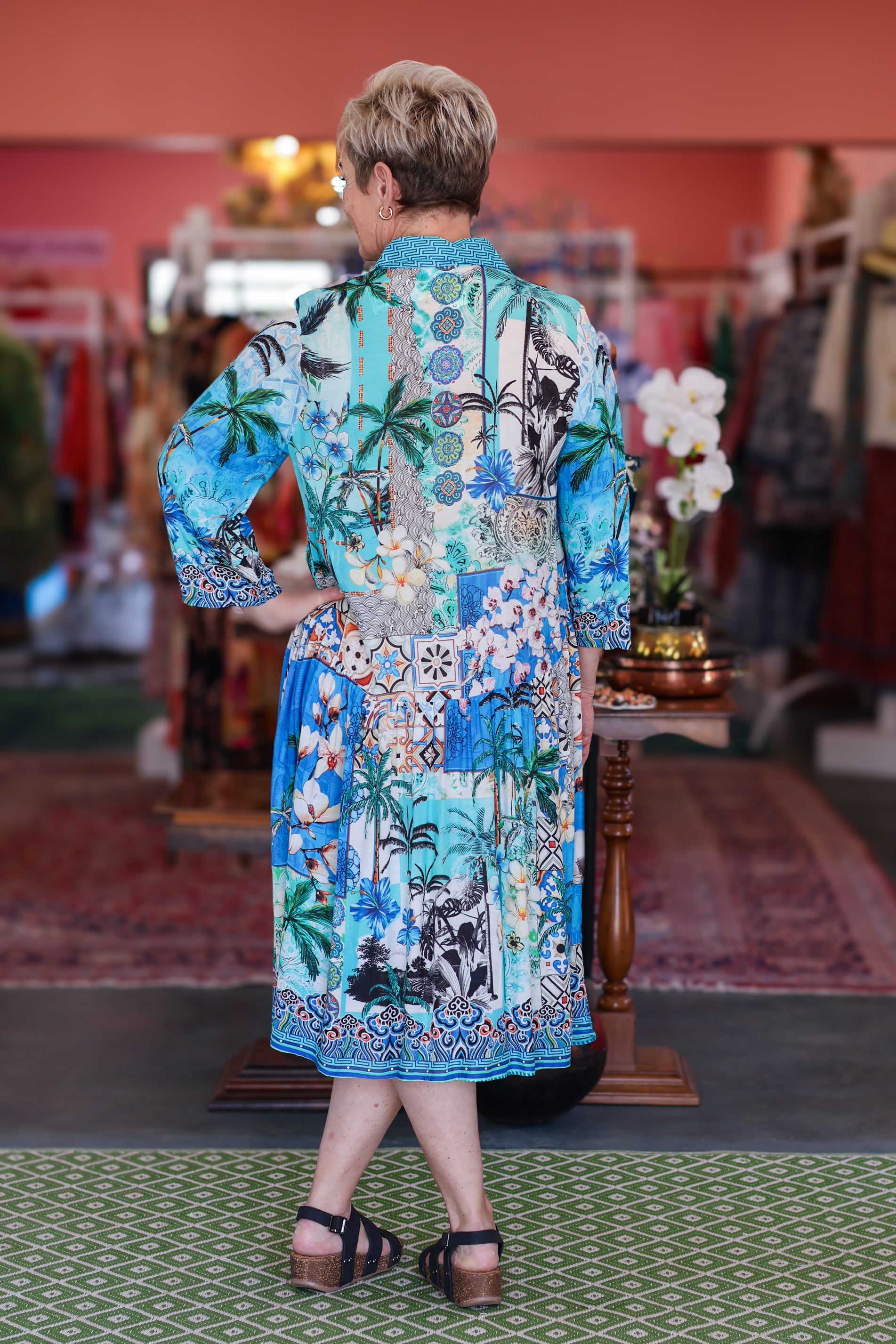 Frock 'n Roll - Floral Blue Dress