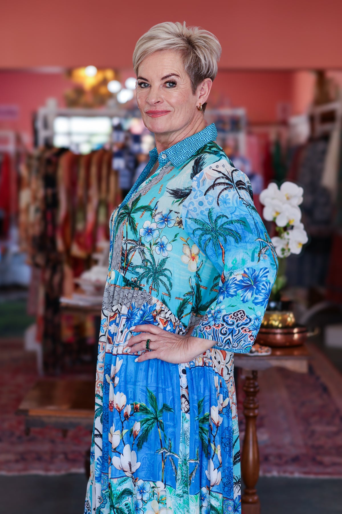 Frock 'n Roll - Floral Blue Dress