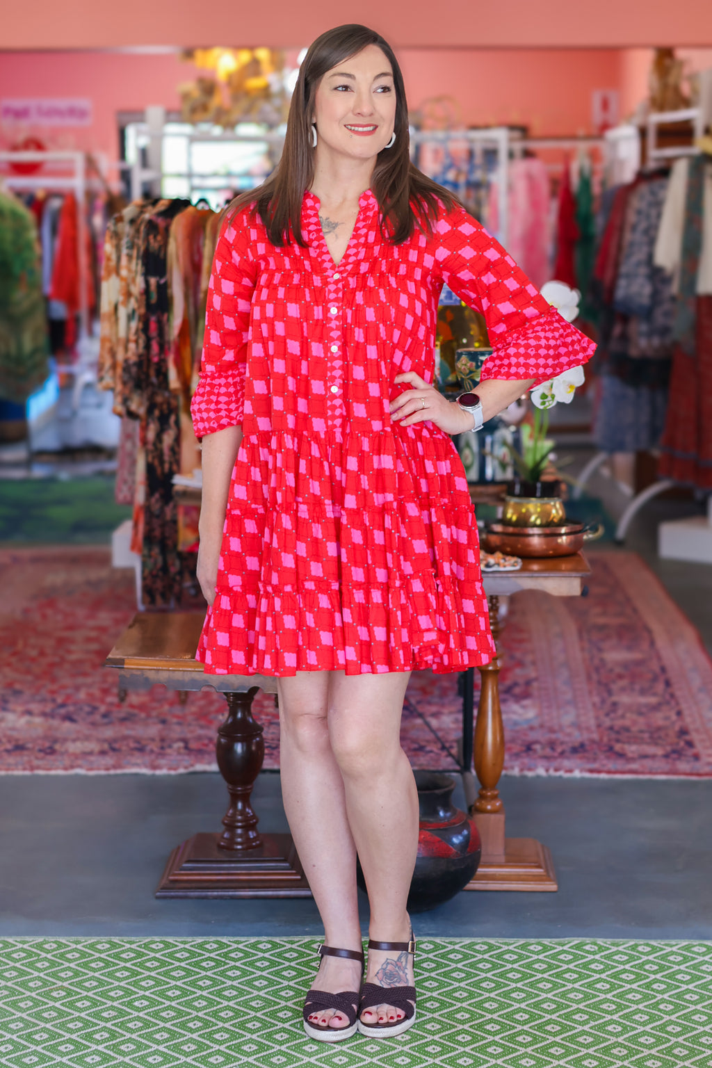 Frock 'n Roll - Red/Pink Boho Dress