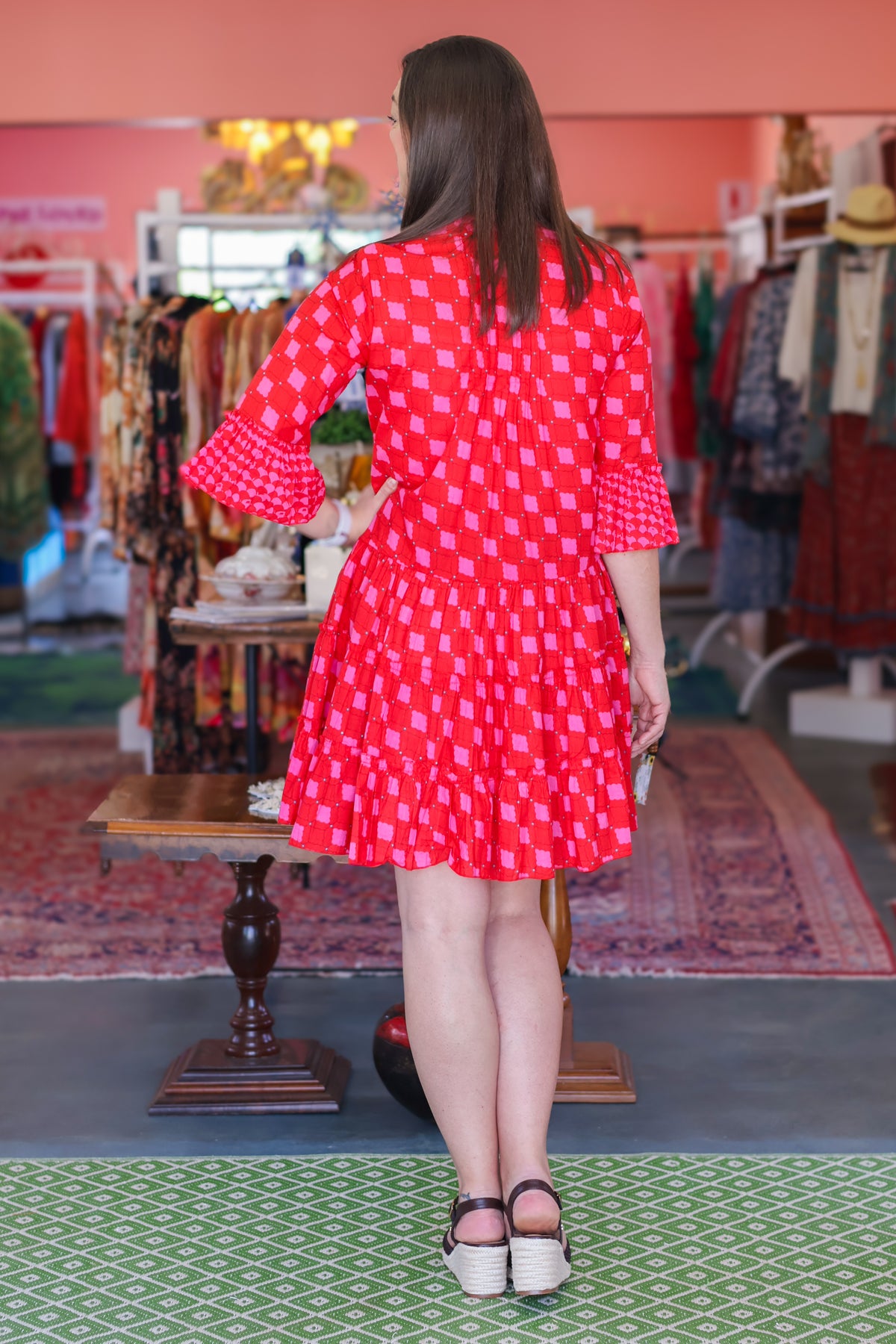 Frock 'n Roll - Red/Pink Boho Dress