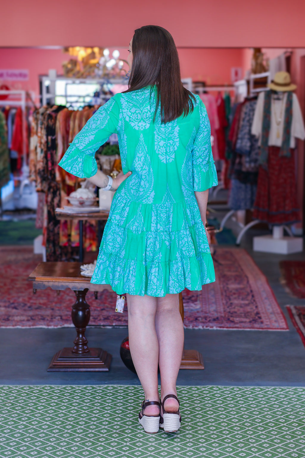 Frock 'n Roll - Green/Blue Boho Dress