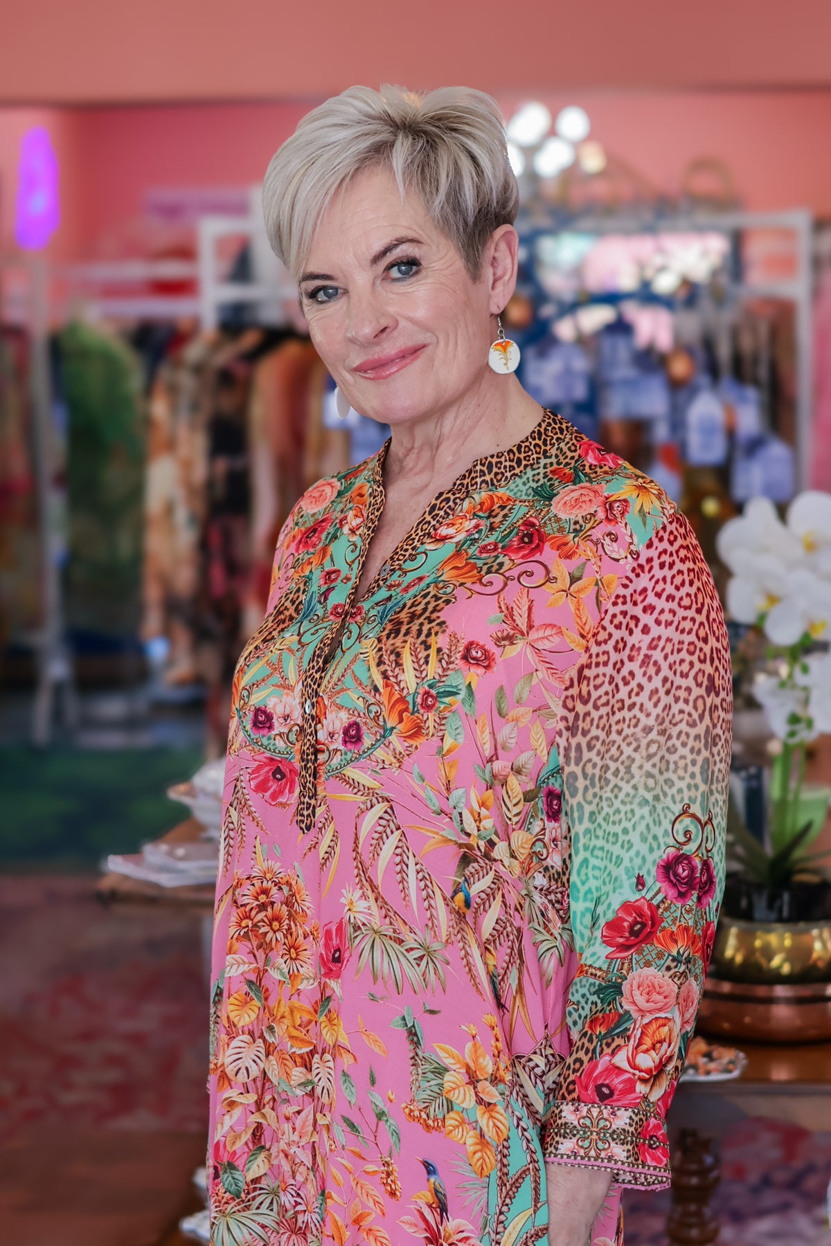 Frock 'n Roll - Pink Animal/Floral Print Dress
