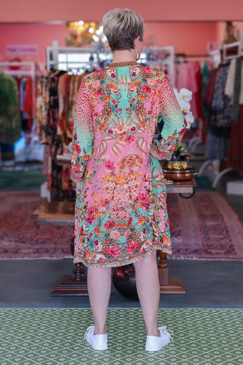Frock 'n Roll - Pink Animal/Floral Print Dress