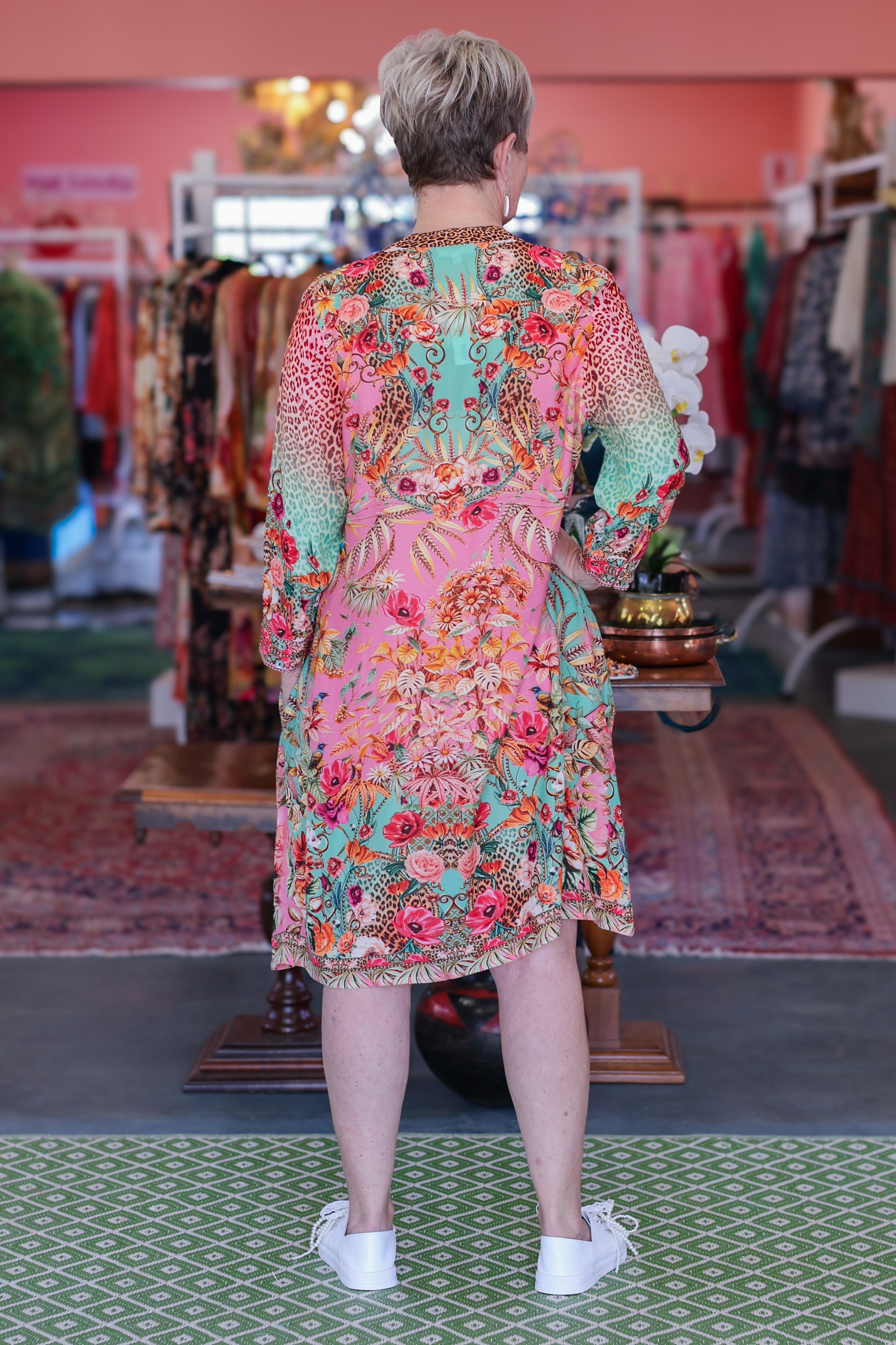 Frock 'n Roll - Pink Animal/Floral Print Dress
