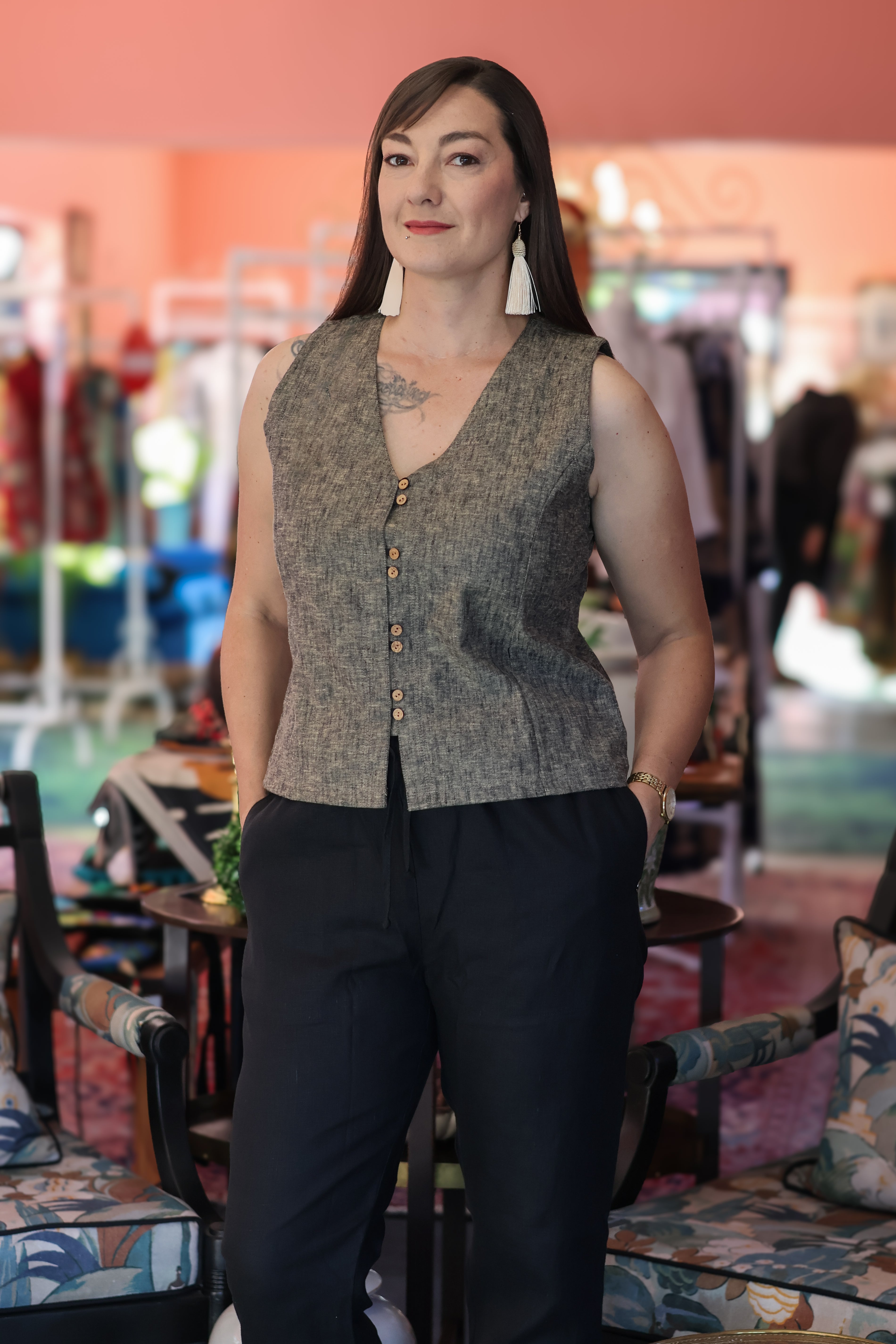 Rebélle Rose | Waistcoat Styled Top