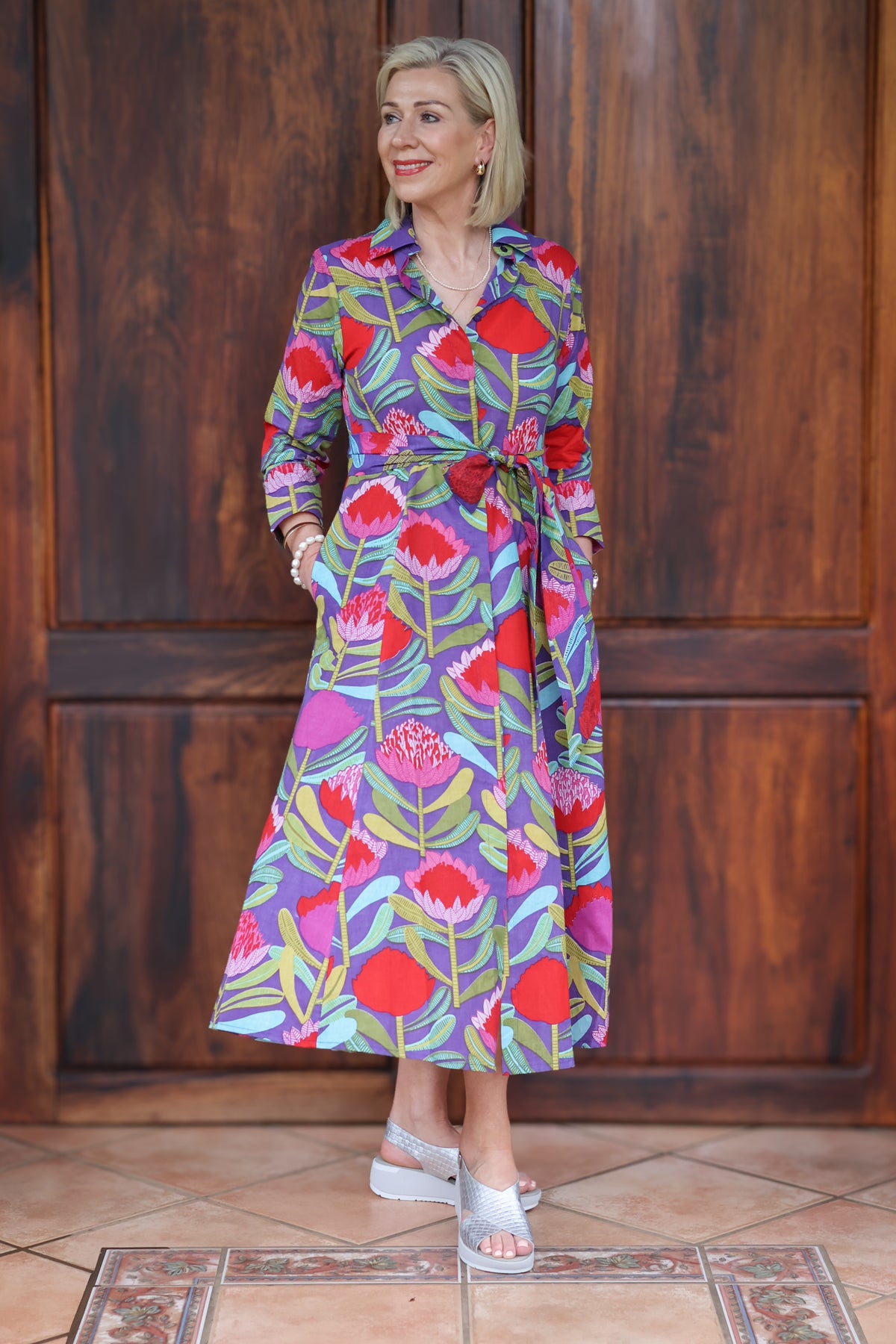 Iconic | Marigold Protea Tapestry Dress
