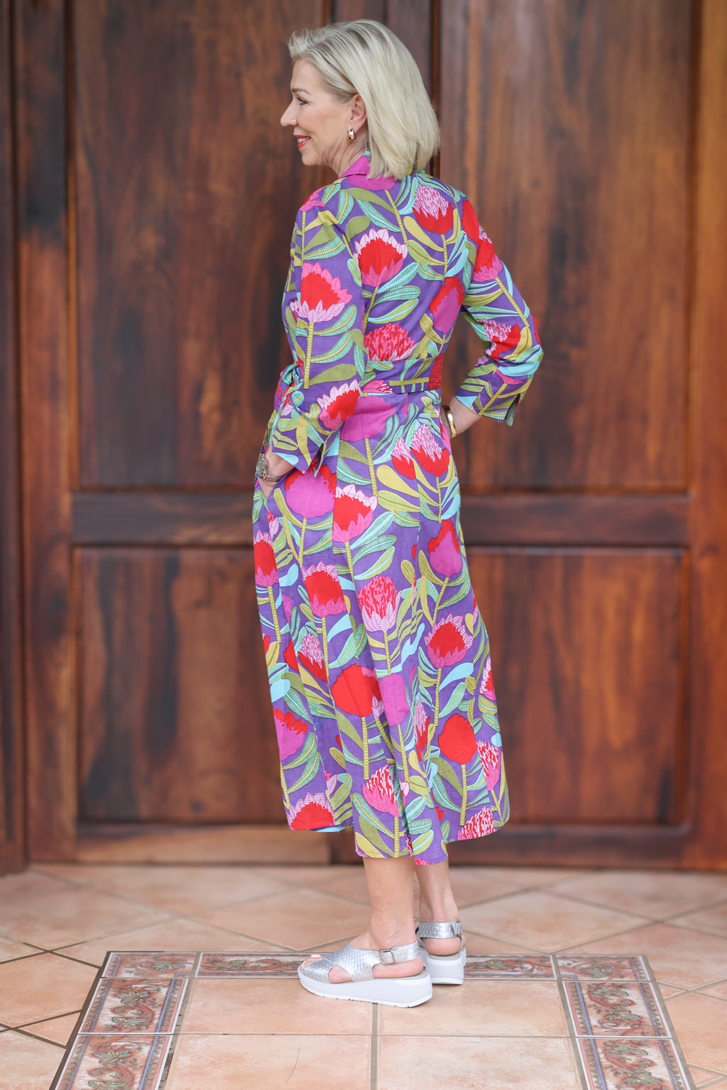 Iconic | Marigold Protea Tapestry Dress