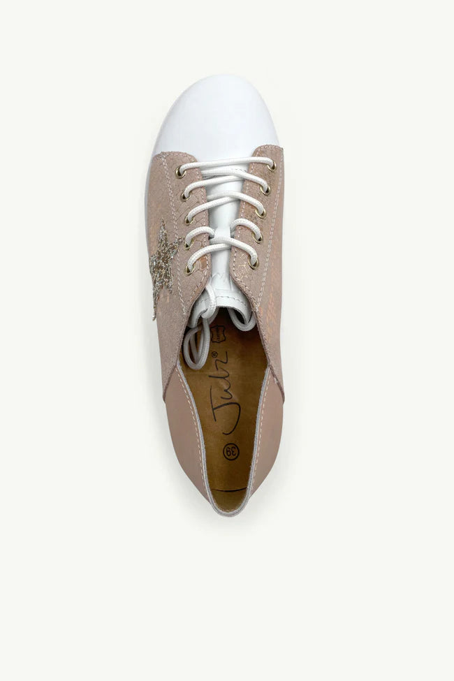 Julz Vicki | White Toe + Rose Gold Snake