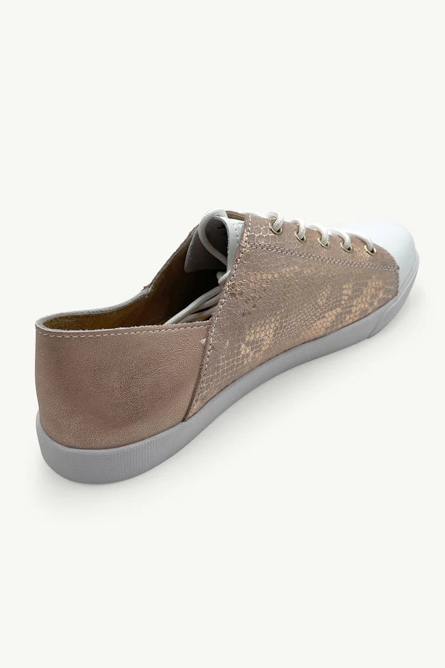 Julz Vicki | White Toe + Rose Gold Snake