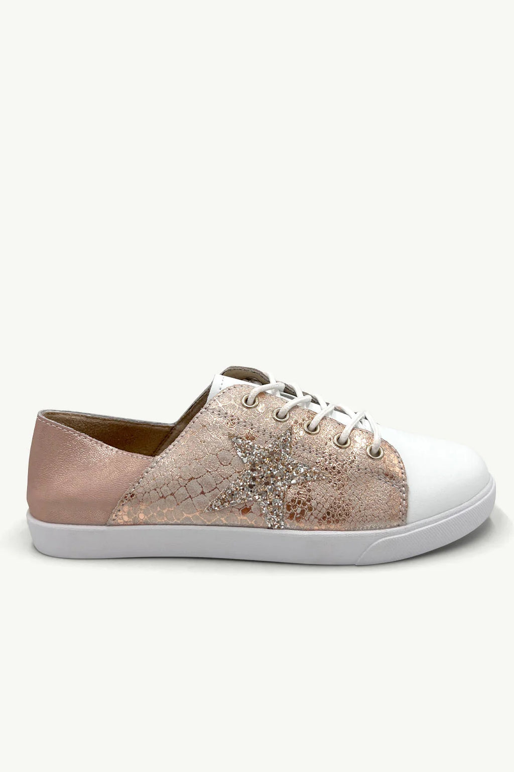 Julz Vicki | White Toe + Rose Gold Snake