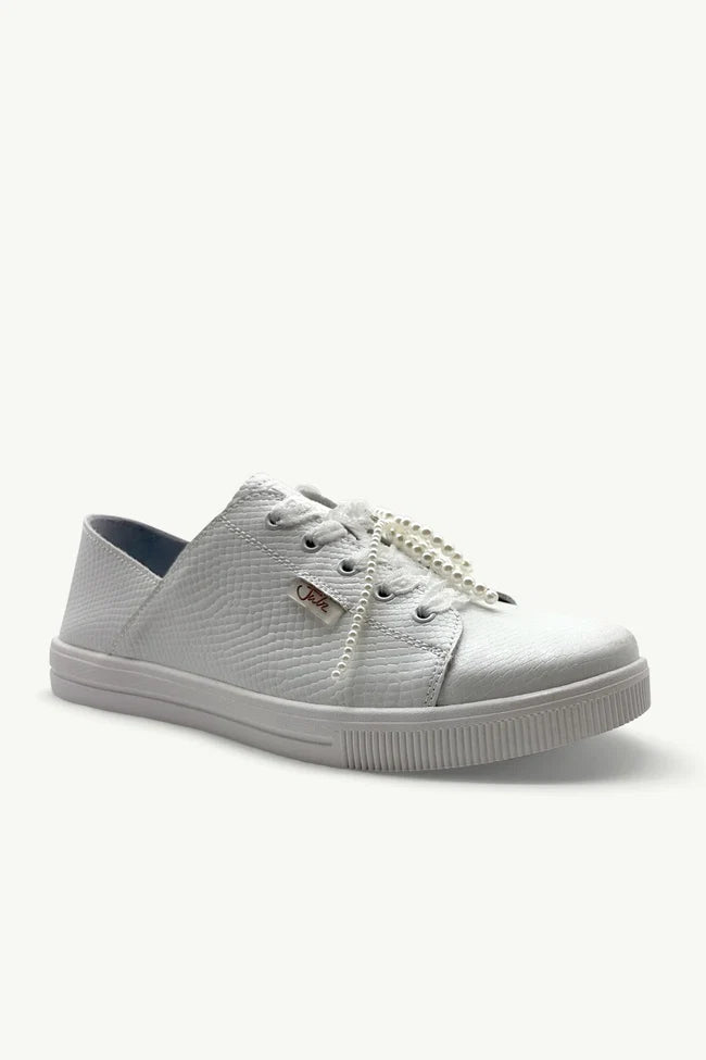 Julz Vicki | White Pebble Sneaker